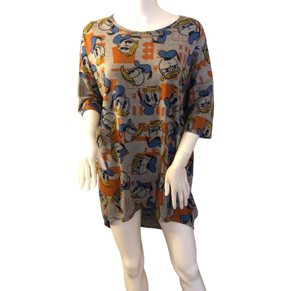 LULAROE Medium Disney Donald Duck Irma‎ Tunic Top Night Shirt PJ’s Sleep Nighty